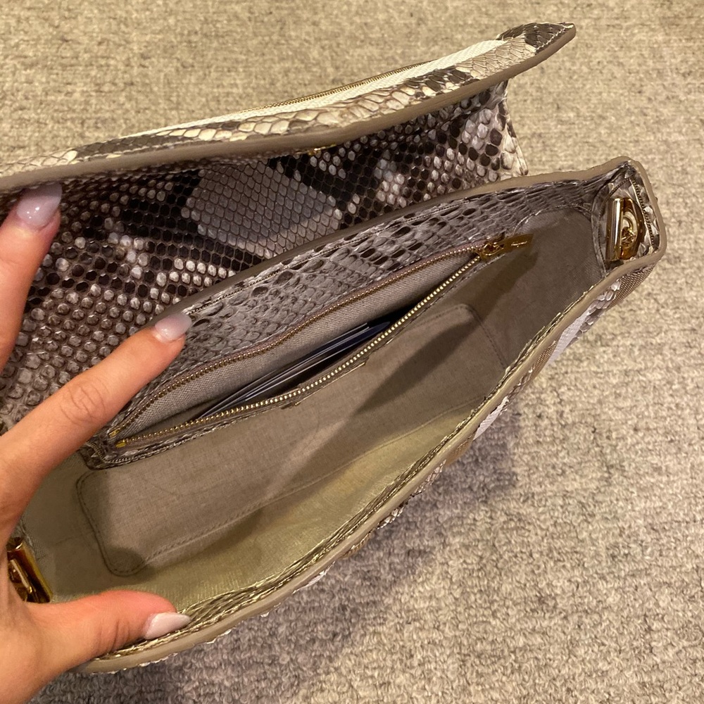 Salvatore Ferragamo Python And Chain Shoulder Bag - image 6